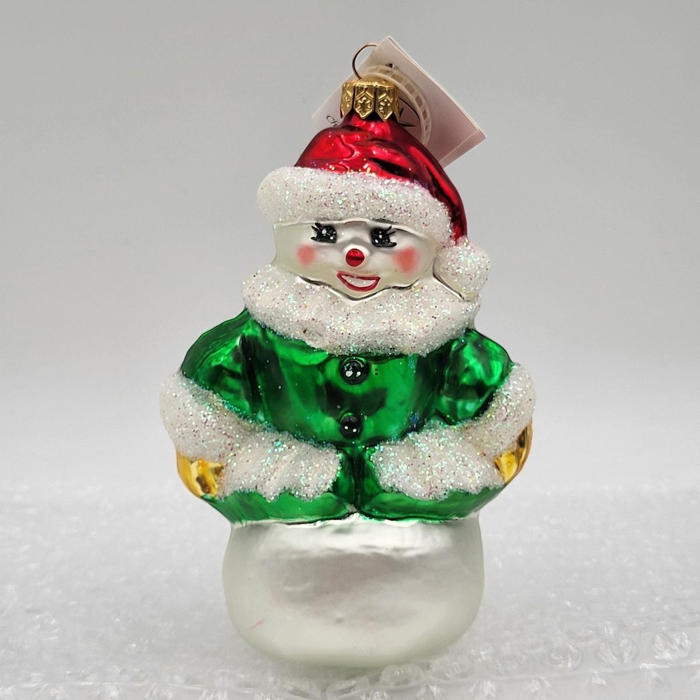 1996 Christopher Radko Forest Bella Tree Ornament Snowman Christmas #96-160-1